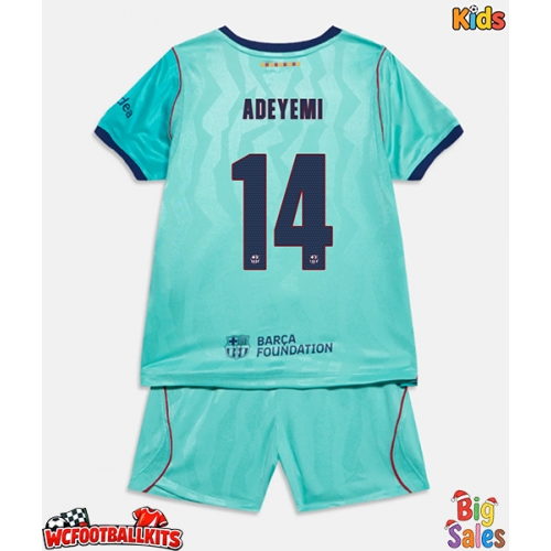 Barcelona Karim Adeyemi #14 Replica Third Stadium Kit for Kids 2026-27 Short Sleeve (+ pants)